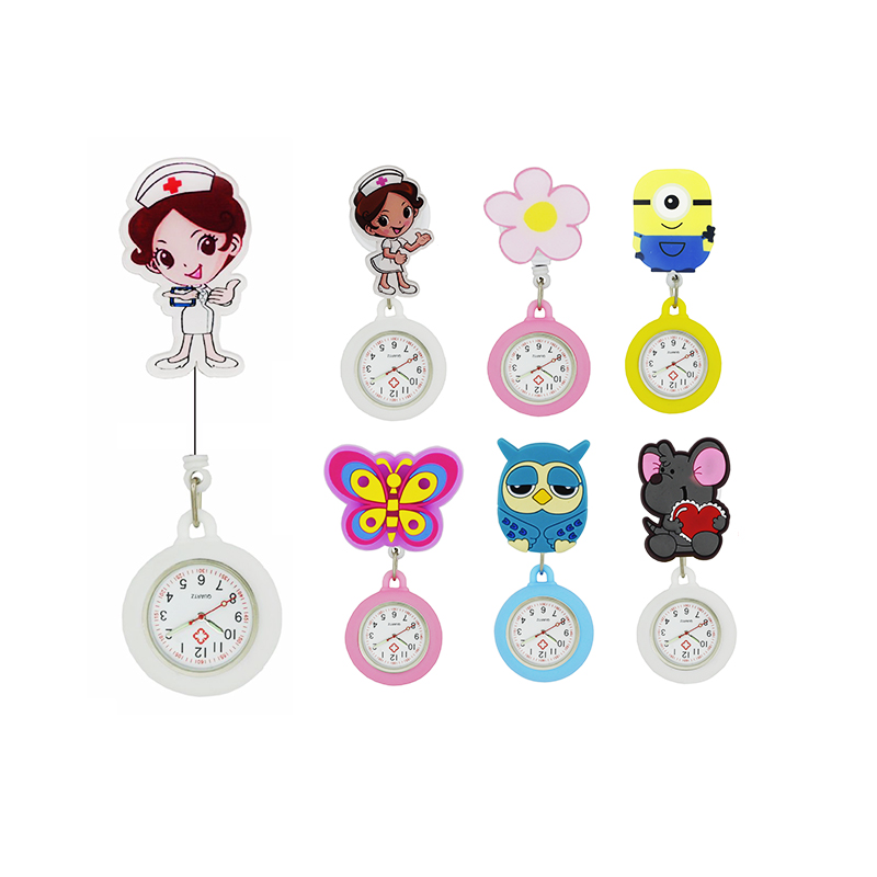 Wholesale Uhr Waterproof Digital Breast Pocket Clip Silicone Nurse Watch Reloj