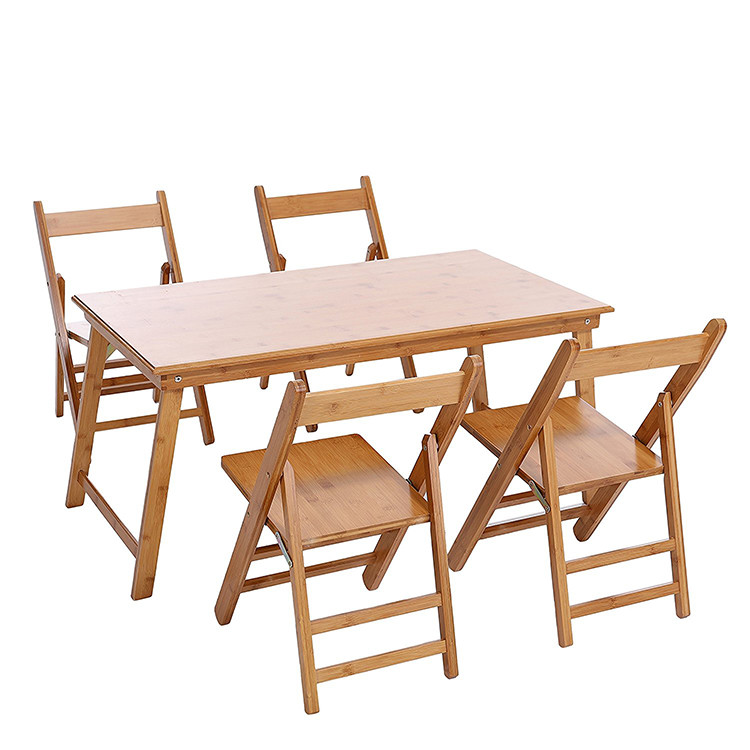 Children Study Table Kids Learning Foldable Bamboo Dining And Study Table Set