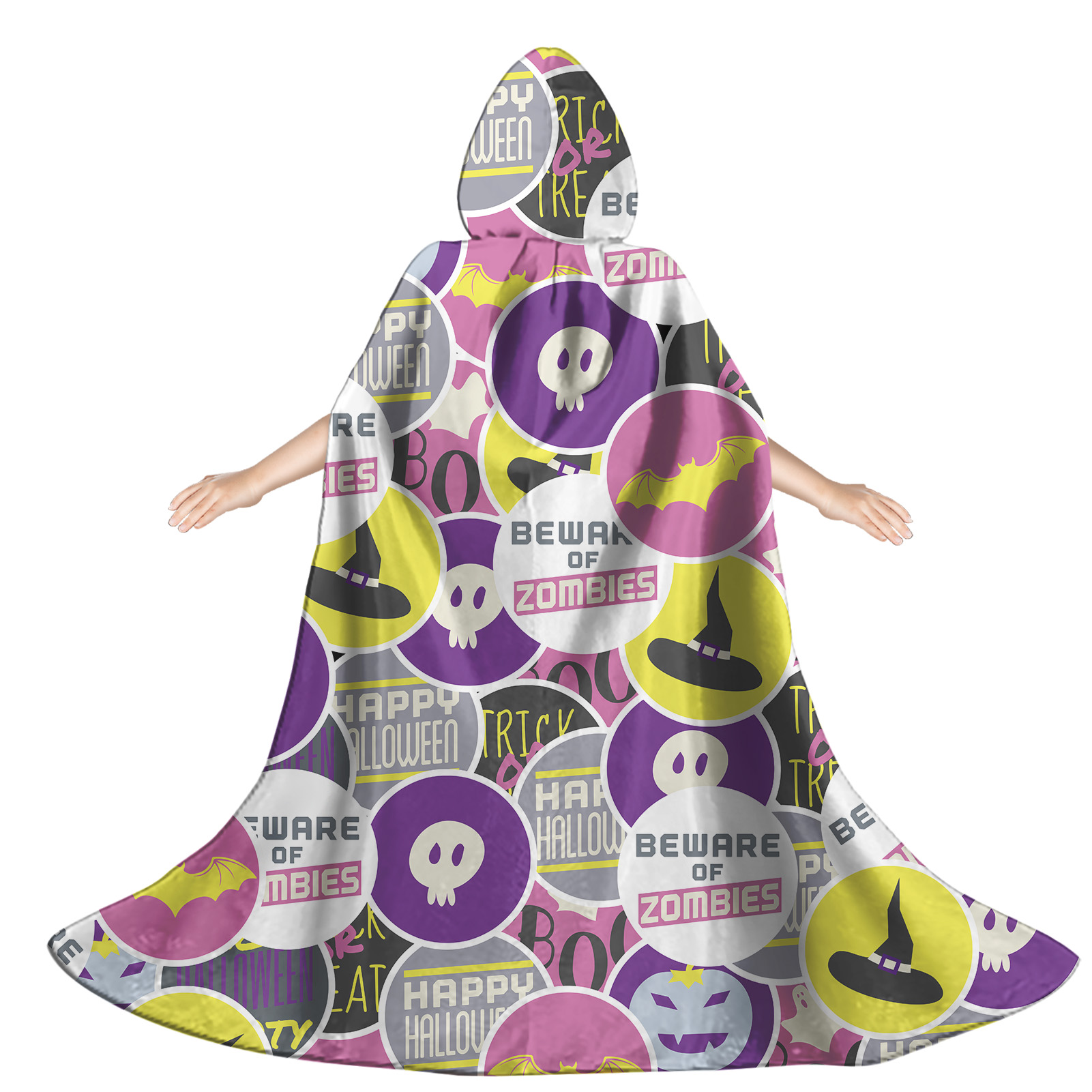 2021 New Halloween Party Kids Hooded Cape Cloak Hat Party Props Robe Christmas Halloween Cosplay Costumes