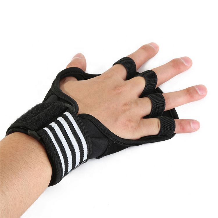 Super quality leather weightlifting gloves scale weight pads