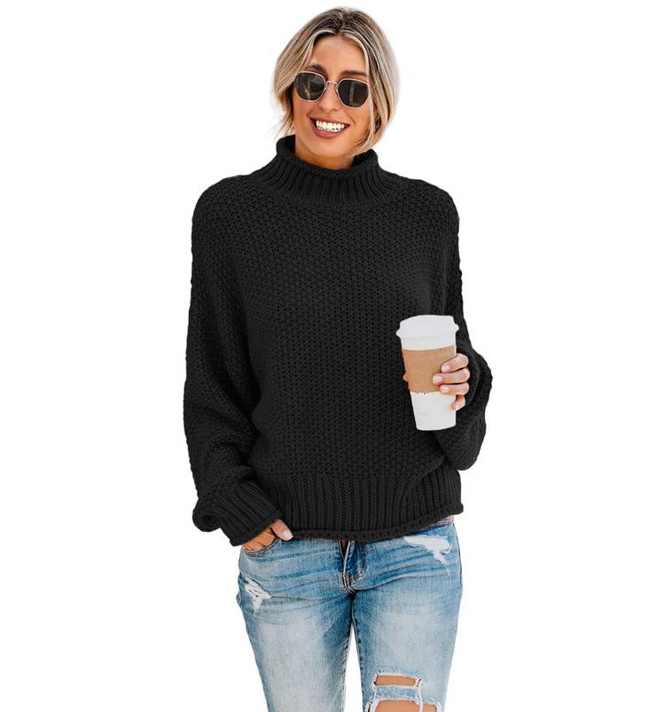 High Collar Fashion Warm Winter Designed Loose Sweater