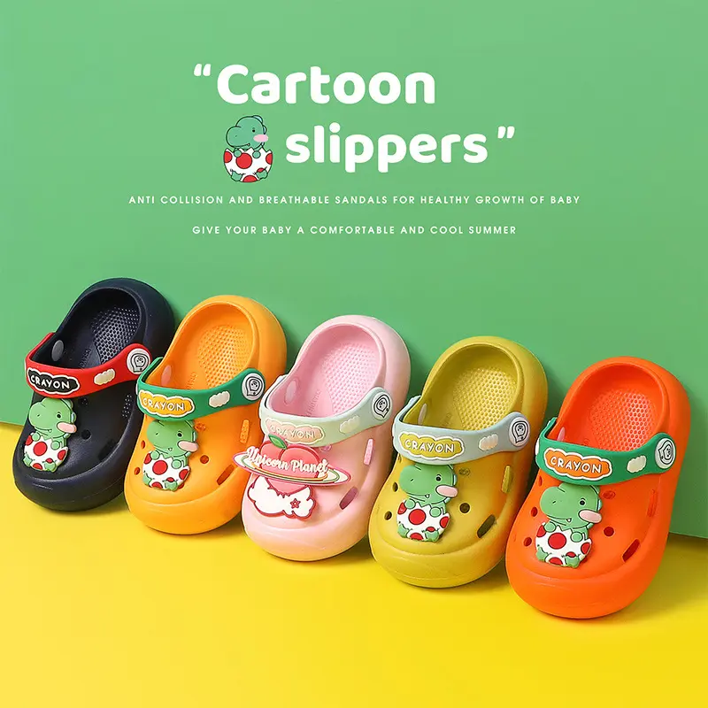 2020 summer new children's home Baotou indoor cute cartoon children's sandals and slippers