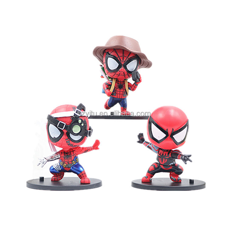 Оптовая продажа, кукла из мультфильма, сборная фигурка, игрушки, супергерой marvel, Человек-паук, домашняя игра, ПВХ экшн-Фигурка Человека-паука