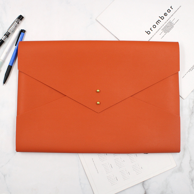 PU Leather Portable Paper File Folders Document File Pocket Holder Pouch