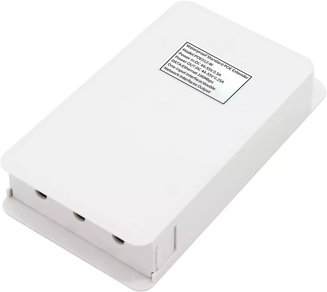 Водонепроницаемый корпус дизайн Сетевой удлинитель PoE 10/100 Мбит/с 1In 2Out Wall-mount PoE ретранслятор для IP камера
