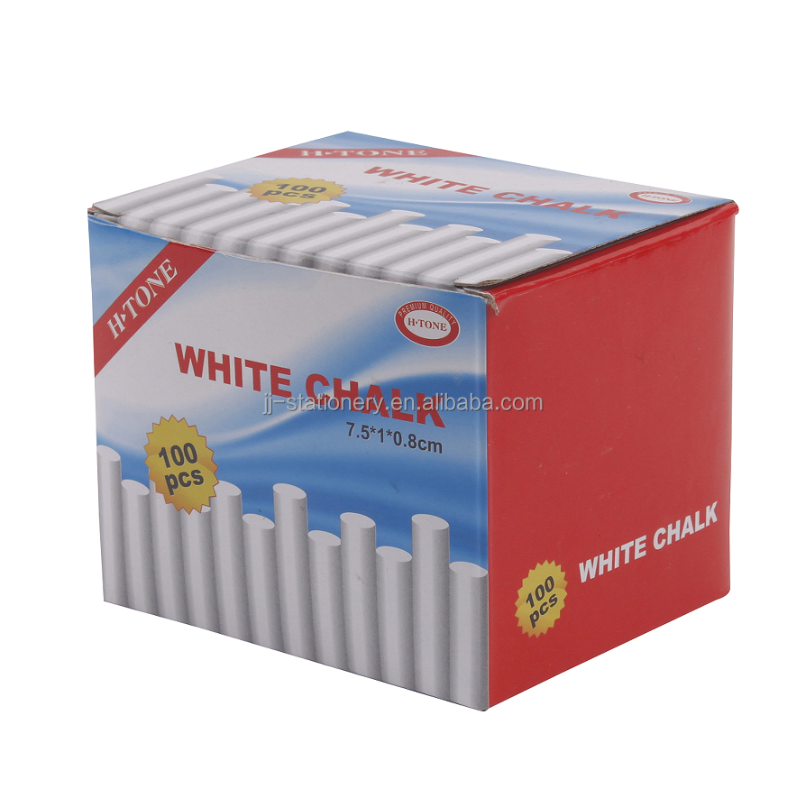 100PCS high quality school blackboard safety non-toxic color chalk for student White and Colorful