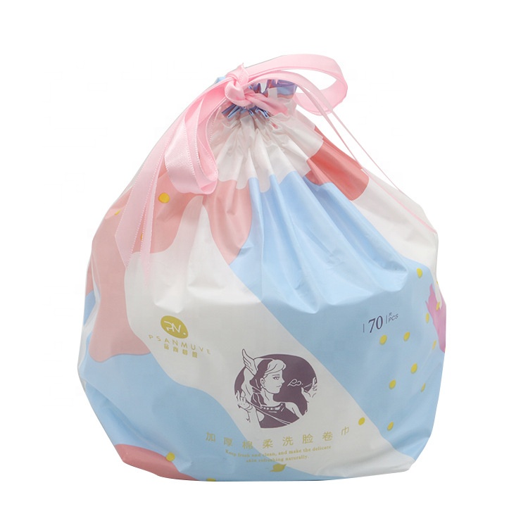 Wholesale Reel non-woven cotton soft towel facial tissues make up remover towel disposable face towel