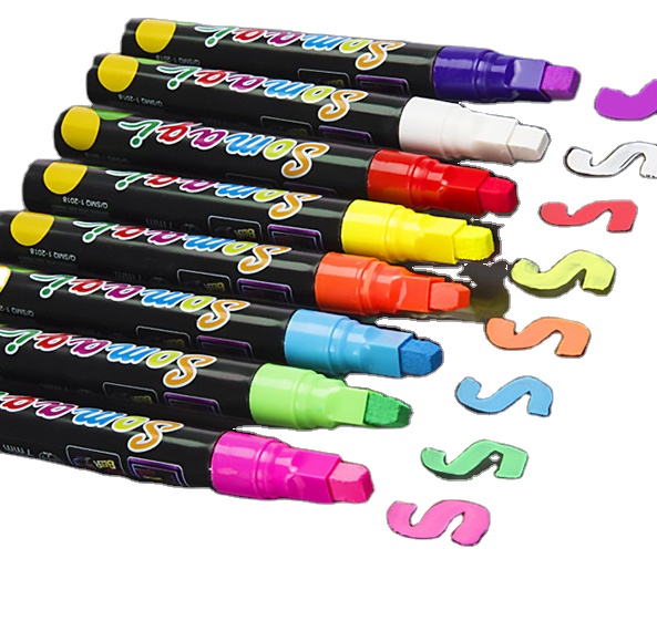 8-color Led Electronic Fluorescent Board Special Pen Erasable Color Handwriting Liquid Chalk Blackboard Pen