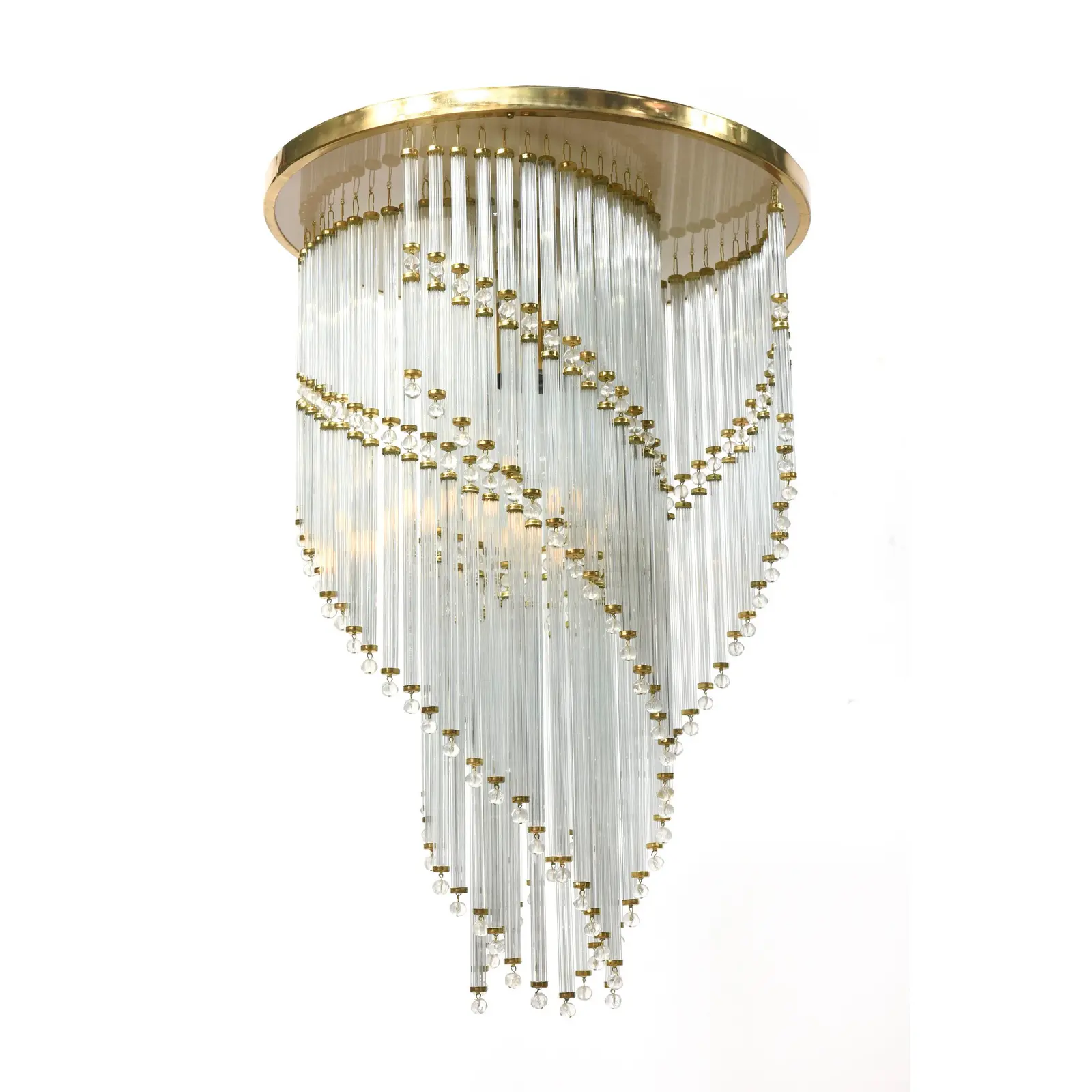 Hotel Foyer Lighting Crystal Waves Ceiling Lights
