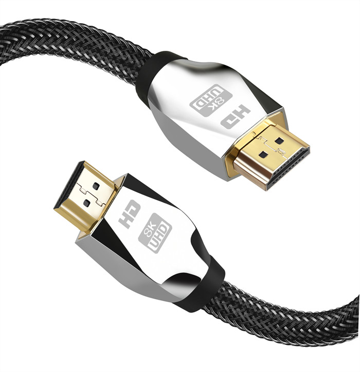Сертифицированный Ультра высокоскоростной кабель HDMI YUV444 3D 8K60Hz 4K120Hz 48 Гбит/с 4320P золотистого HDMI кабель с Ethernet