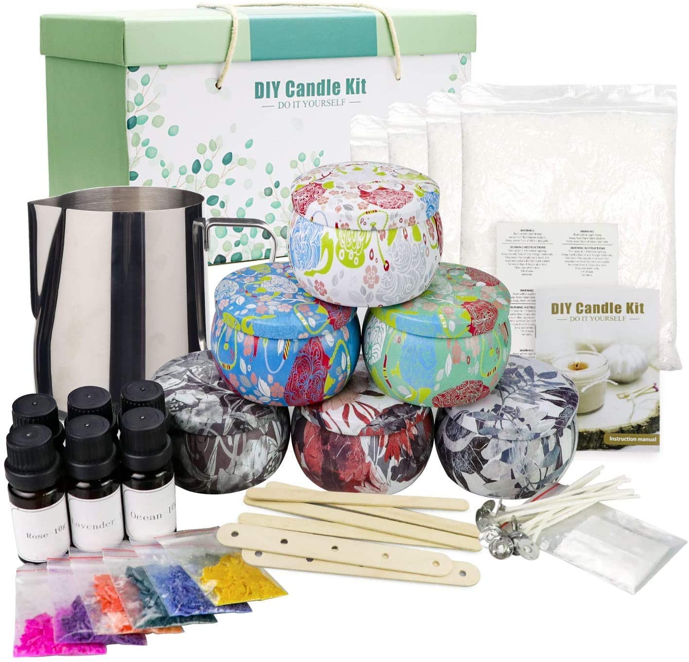 Luxury Handmade Oem Customized Scented Soy Wax Candle Making Kit DIY Gift Set