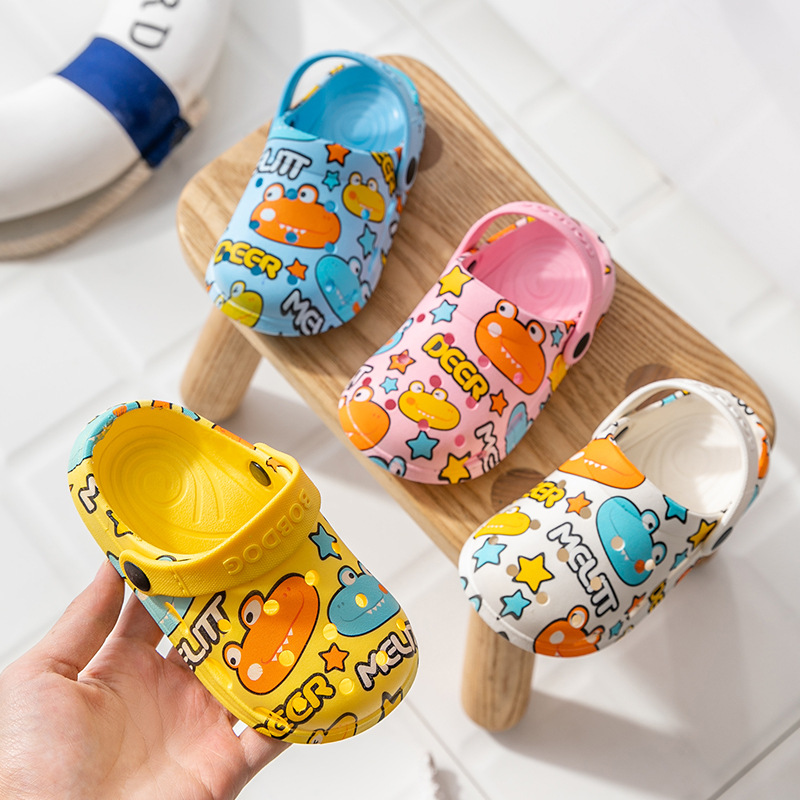 Wholesale Children Home Garden Croc Shoes Non-sli Soft Kids Clogs Cartonn Shoes