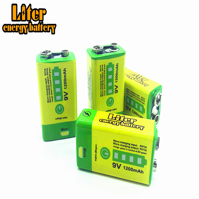 Trustfire The Newest 9v Rechargeable Battery Ni-mh Battery USB 9v 1200mah Toys Consumer Electronics Charge and Discharge
