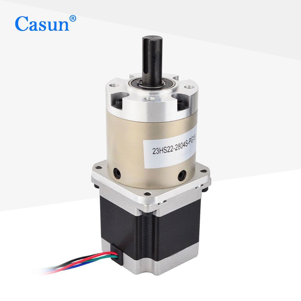 Casun STEPPERONLINE 15:1 планетарный редуктор Nema 23 шаговый двигатель 2.8A для DIY CNC фрезерный станок токарный маршрутизатор 23HS22-2804S-PG15