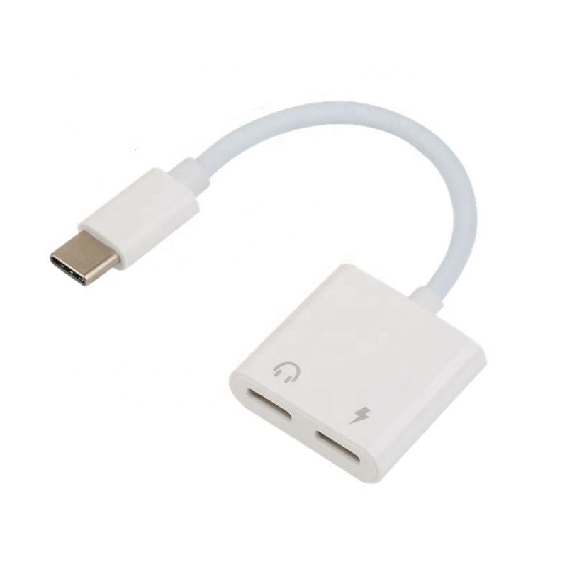 Премиум цифровой 2 в 1 двойной usb type c адаптер для наушников Samsung/Huawei/Google/Xiaomi/Oppo/Vivo