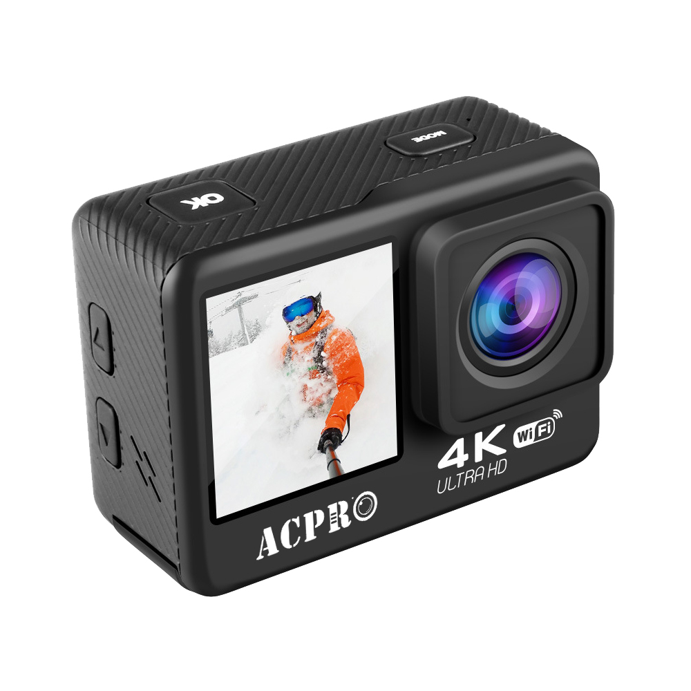2021 ACPRO 4K Экшн-камера 60FPS индивидуальный дизайн двойной экран Vlog запись Экшн-камера 4K