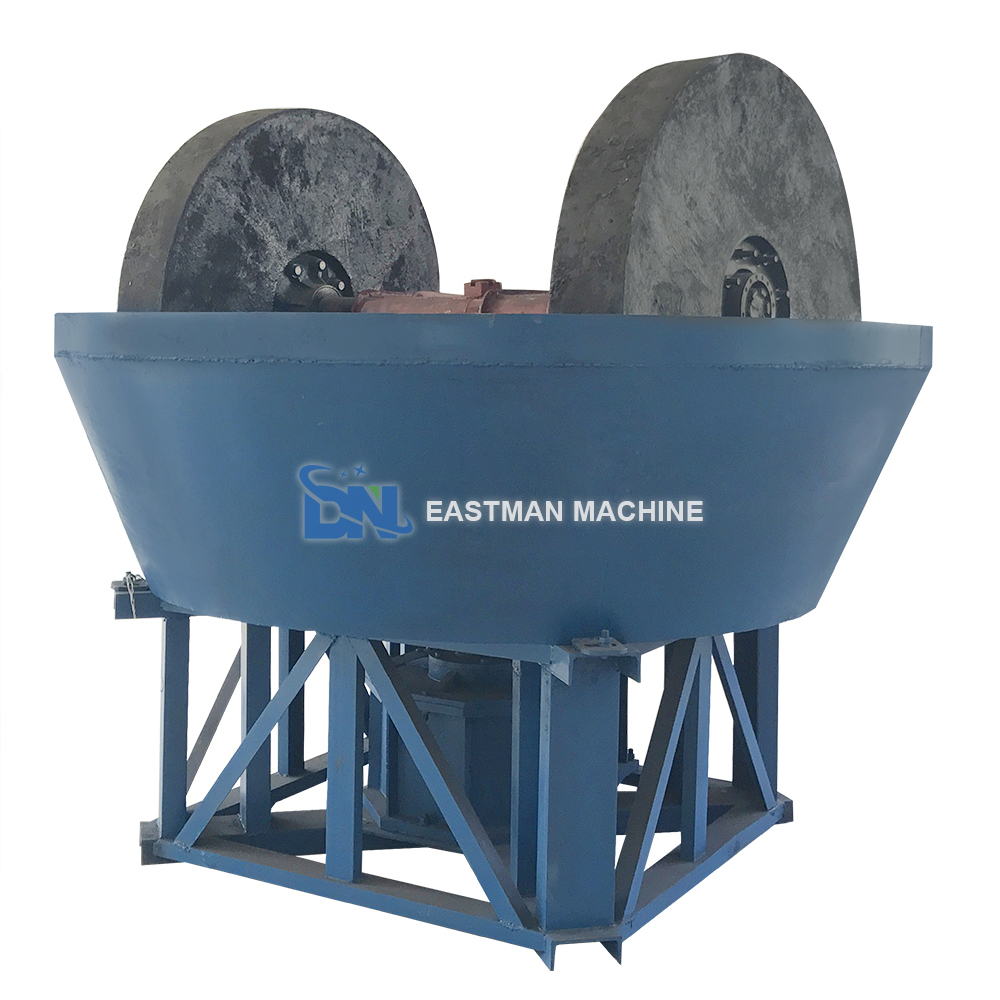 Low Cost Sudan Double Roller Mining equipment mineral Rock Gold grinding wet pan mill