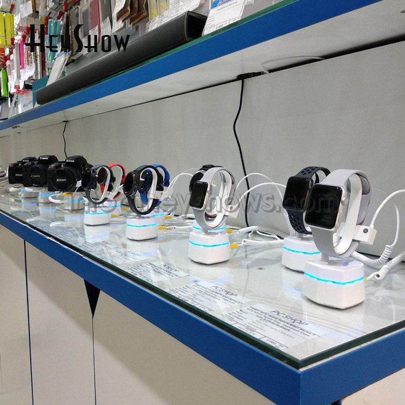 Подставка для часов Iwatch с беспроводным управлением, дисплейная система сигнализации для всех часов, Антивор, с кабелем датчика 3 типа