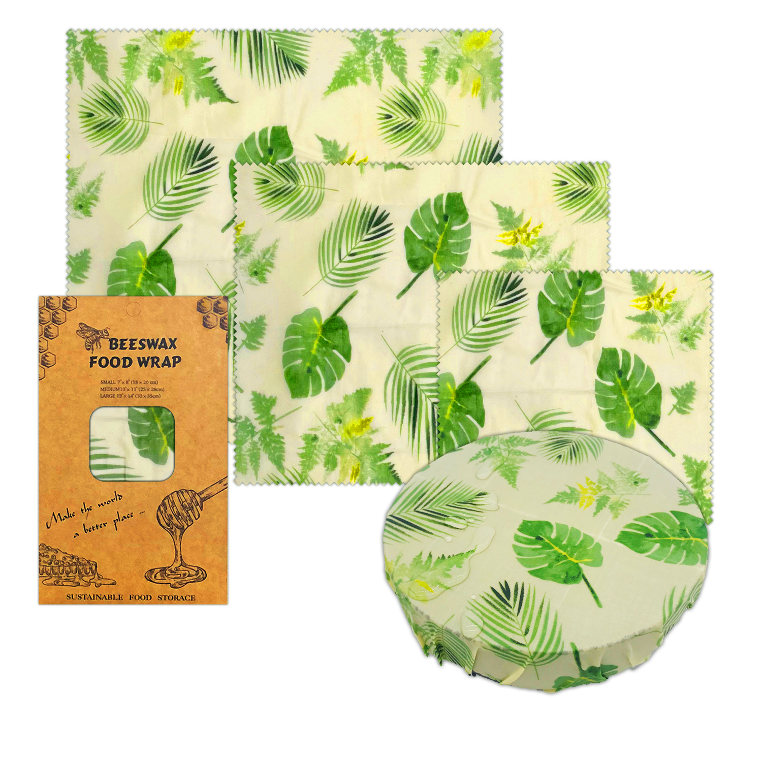 GOTS CertifiedCheap custom food grade reusable beeswax cloth wrap