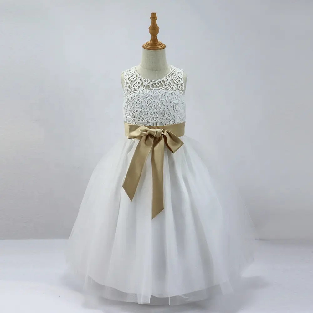 Wholesale Custom High Quality Birthday Party Princess Flower Girl Dress Baby Girls Wedding Ball Gown