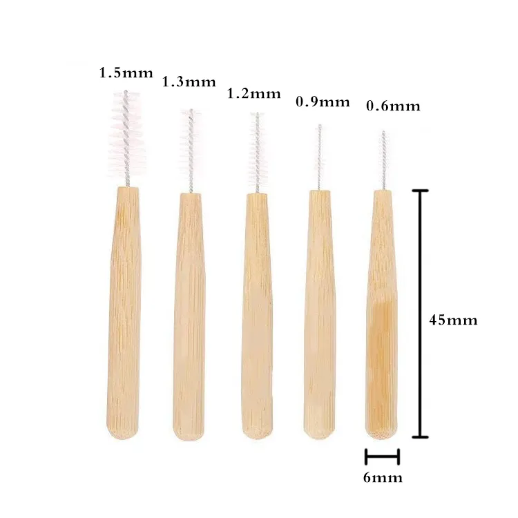 Biodegradable Handle Interdental Brushes Bamboo Interdental Brush