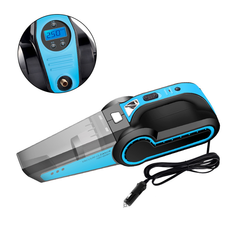 Car Motorcycles Bicycles Use Smart Digital Tire Inflator DC 12V Portable Tyre Pump 150 PSI Air Compressor with Vacuum Cleaner