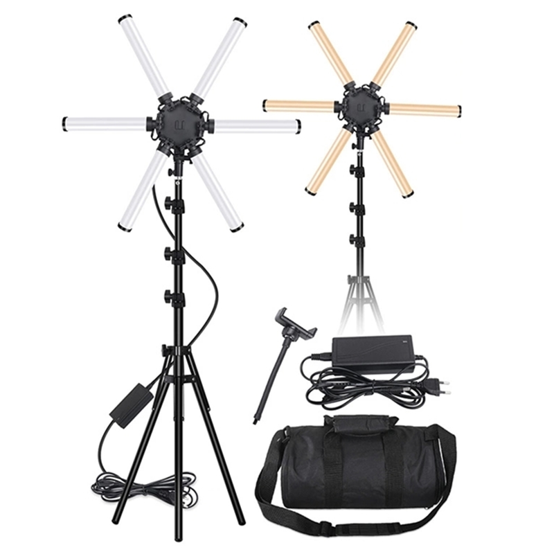 Перезаряжаемые 26 дюймов anillo de luz кольцо света 60W Photo Studio Portable фотографии кольцо света светодиодные лампы для видеосъемки с треножником