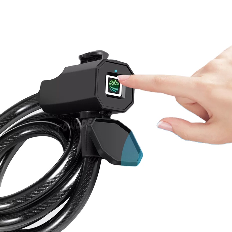 rear battery cable fingerprint bicycle lock tire handle padlock fingar combination bicycle lock