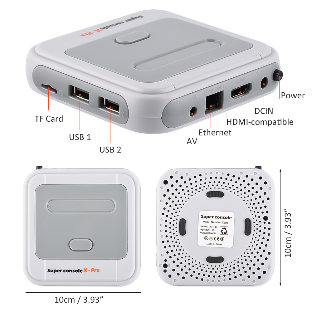 super console x pro 4k 256gb updated chip s905x Games HD Video TV Game Console With N64 Super Consola X Support for Psp/NES/Ps1
