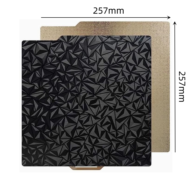 Eur Elk 3D гладкое углеродное волокно PEO/PET + текстурированная сборочная пластина 257*257 мм для Bambu Lab X1 3d принтер PEI лист