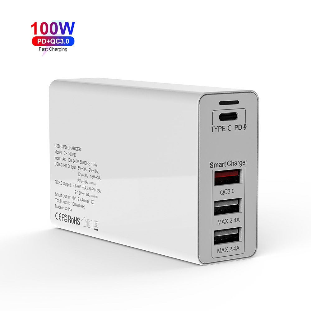 Высокотехнологичное быстрое зарядное устройство GaN QC4.0 FPD 100 Вт GaN Универсальный адаптер в 2020 для ноутбука быстрая зарядка Type C зарядное устройство для сотового телефона