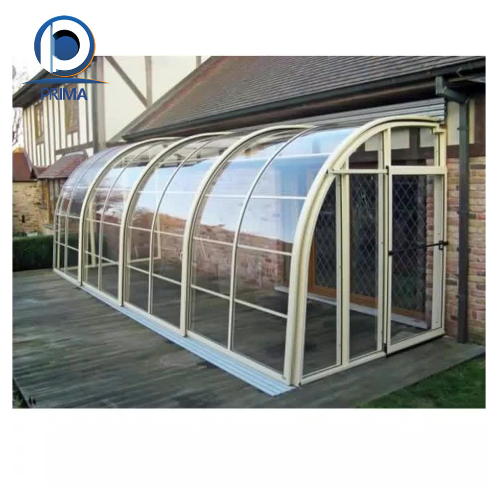Prima roof plastic pvc winter garden glass cabin house conservatory aluminium sunroom