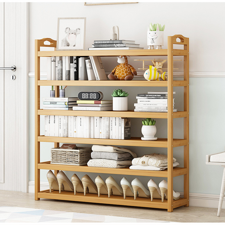 Shoe Rack Simple Multi Layer Shoe Cabinet Household Door Economical Storage Multifunctional Solid Wood Shelf