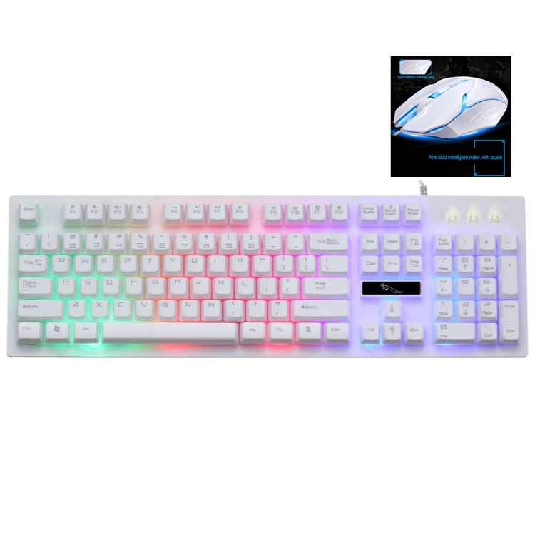 В наличии, Проводная RGB игровая клавиатура и мышь, оптовая продажа, набор компьютерной мыши и клавиатуры