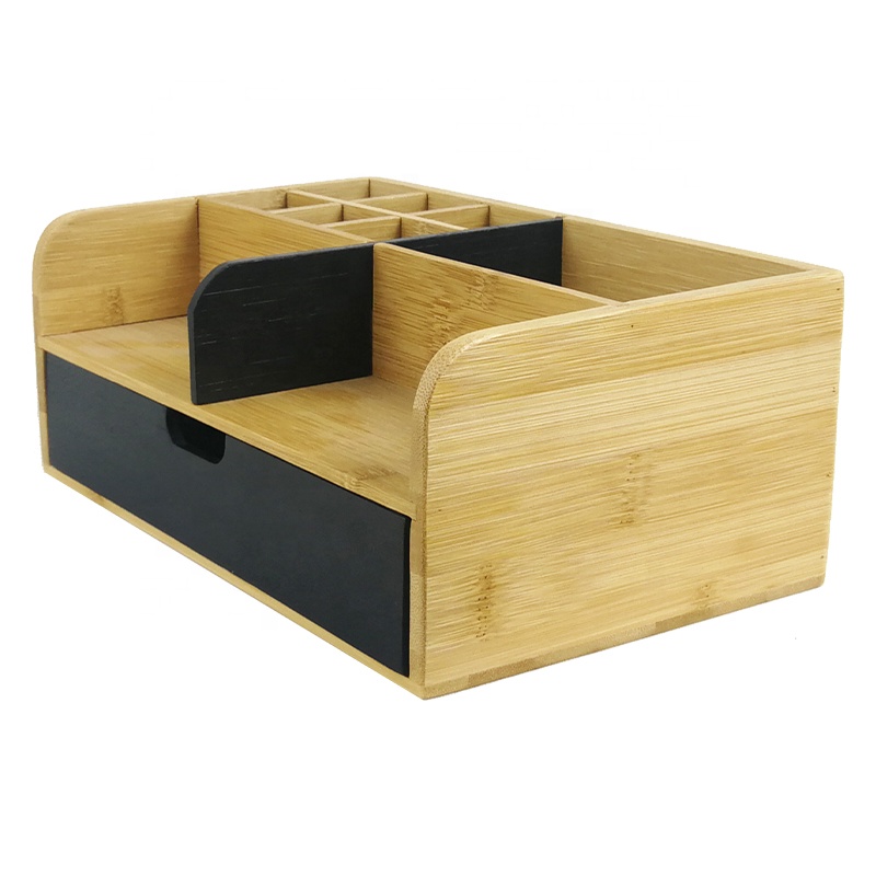 Home Office Decorative Bamboo Gift Storage organizer Box With Drawer For Home Office Bedroom