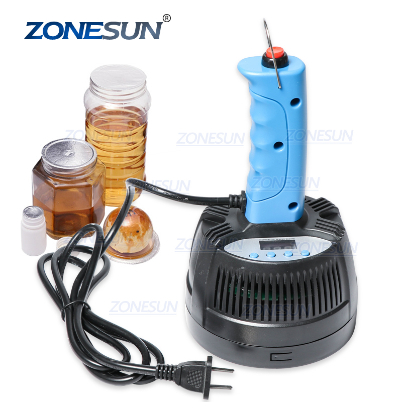 ZONESUN 900A ручной электромагнитный индукционный герметик для меда, пластика, стеклянных бутылок, крышек, оловянной алюминиевой фольги, герметизирующая машина