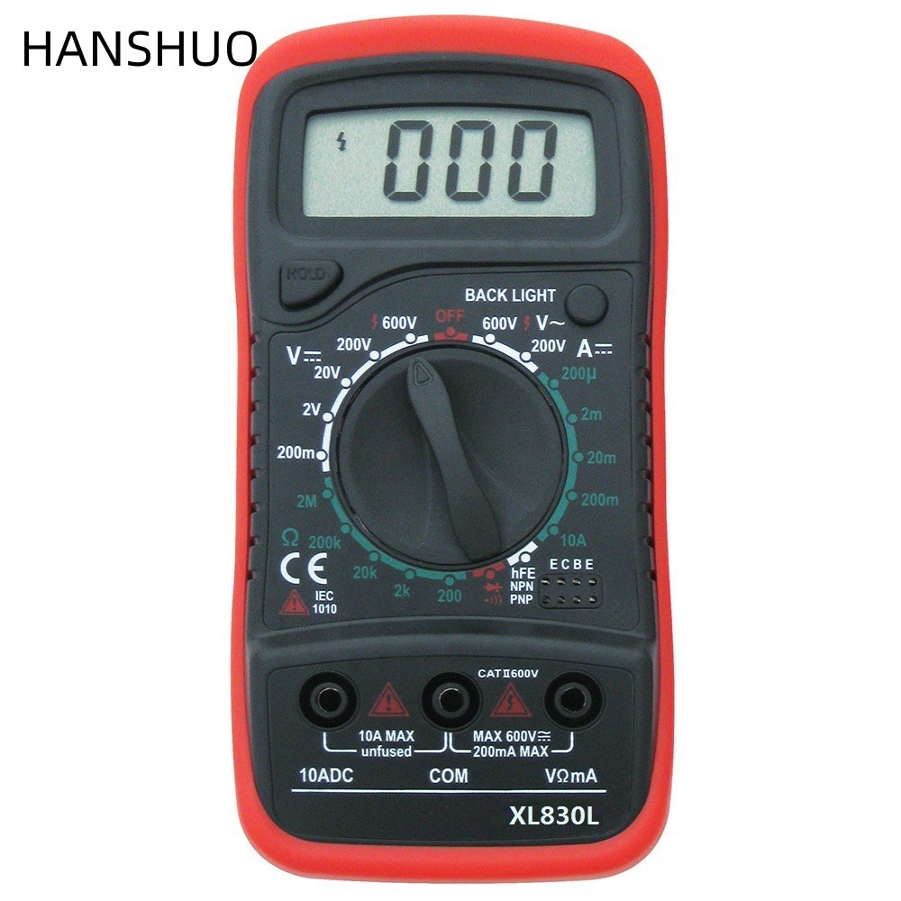 Digital LCD Multimeter Voltmeter Ammeter With Buzzer Tester AC DC Meter Ohm Circuit Tester XL830L MAS830L