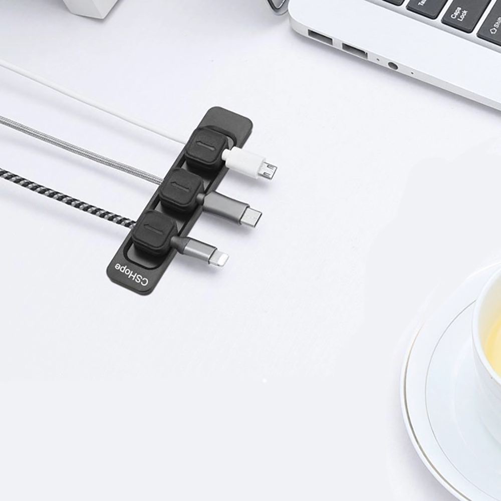New Design High Quality Silicone Magnetic Cable Clip Silicone Charging Cable Management Magnetic Cable Organizer