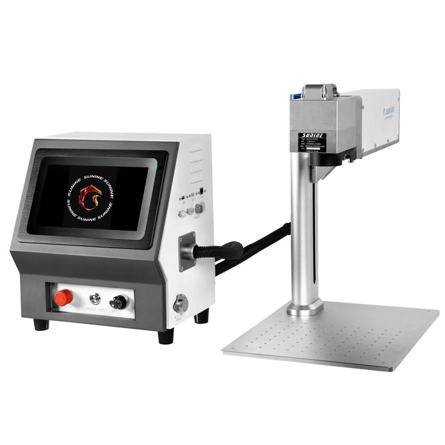 Color Laser Printer Printing On Glass 20w 30w 50w Mini Desktop Marker Fiber Laser Marking Machine For Plastic/Metal/Jewelry