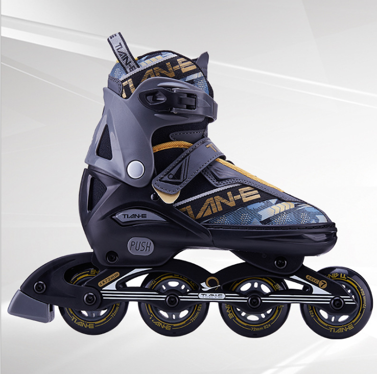 Amazon best seller hot selling adjustable 4 flashing PU wheels roller inline skates shoes for kids adults