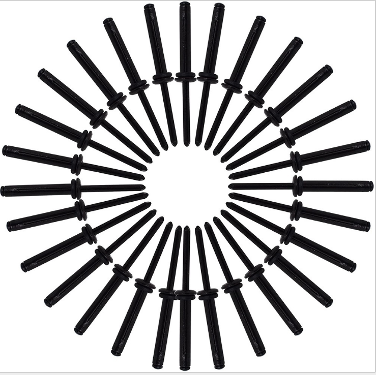 30Pcs 3/16" Tri-Grip Rivets Kayak Pad Eye Deep Water Long Grip Tri-Grip Tri-Fold Bulb Mounting Rivet with O Rings for Install