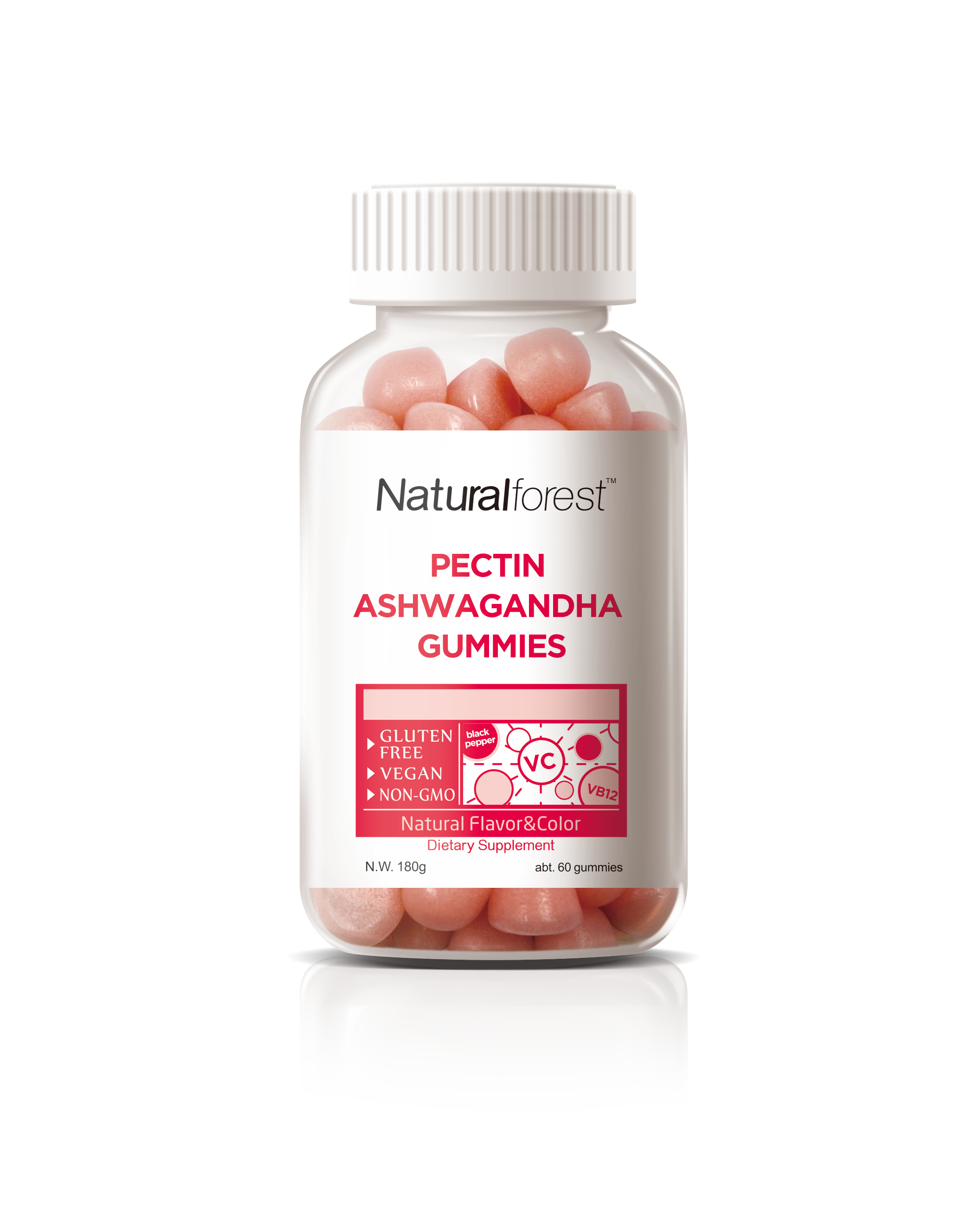 FuweiYichao Ashwagandha плюс Магний Gummy Витамин Gummy для беспокойства снимает ярлык