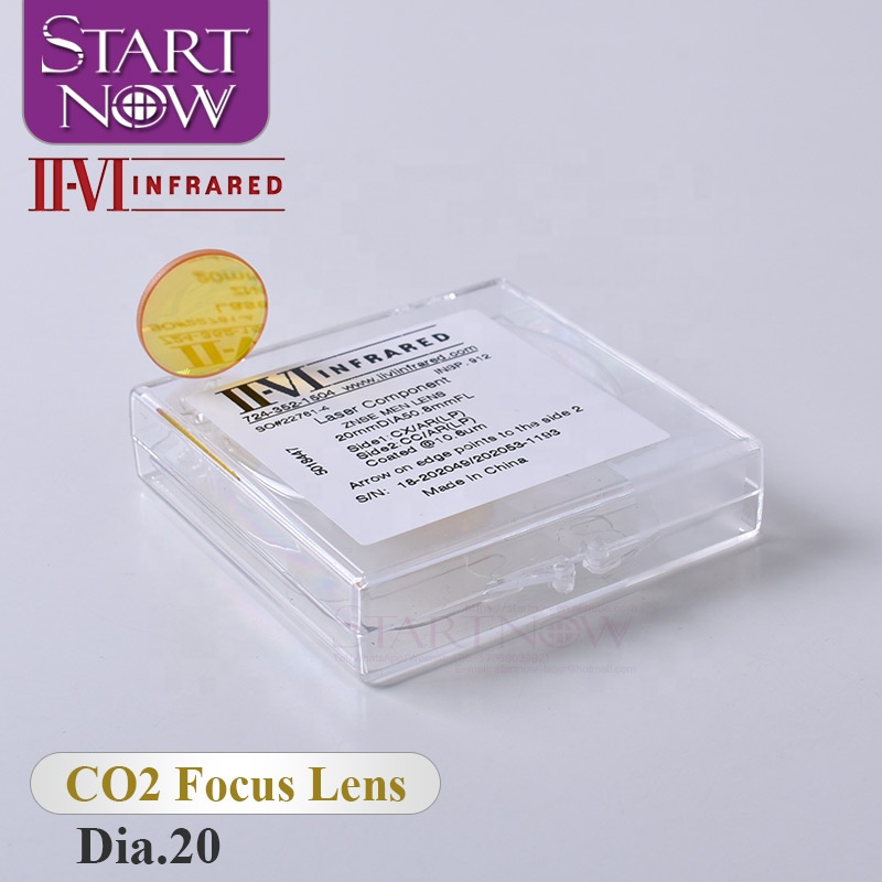 II-VI Dia.20mm F101.6 38,1 мм 50,8 63,5 76,2 мм Инфракрасный Фокусирующая линза CVD ZnSe оптические линзы