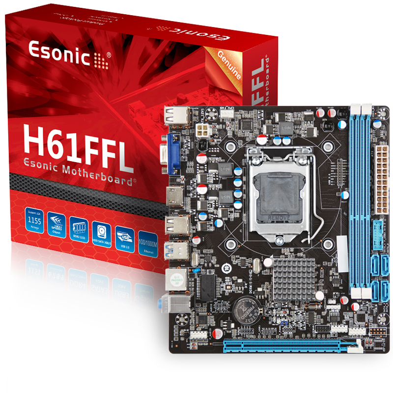 Esonic H61 материнская плата 2/3th поколения i3/5/7 процессор DDR3 LGA 1155 ATX материнская плата