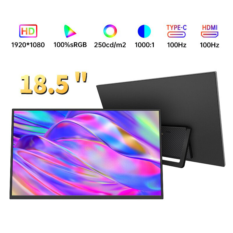 Монитор компьютера 1080P ЖК-экран 18,5 дюймов IPS игровой портативный монитор для сотового телефона ПК ноутбука