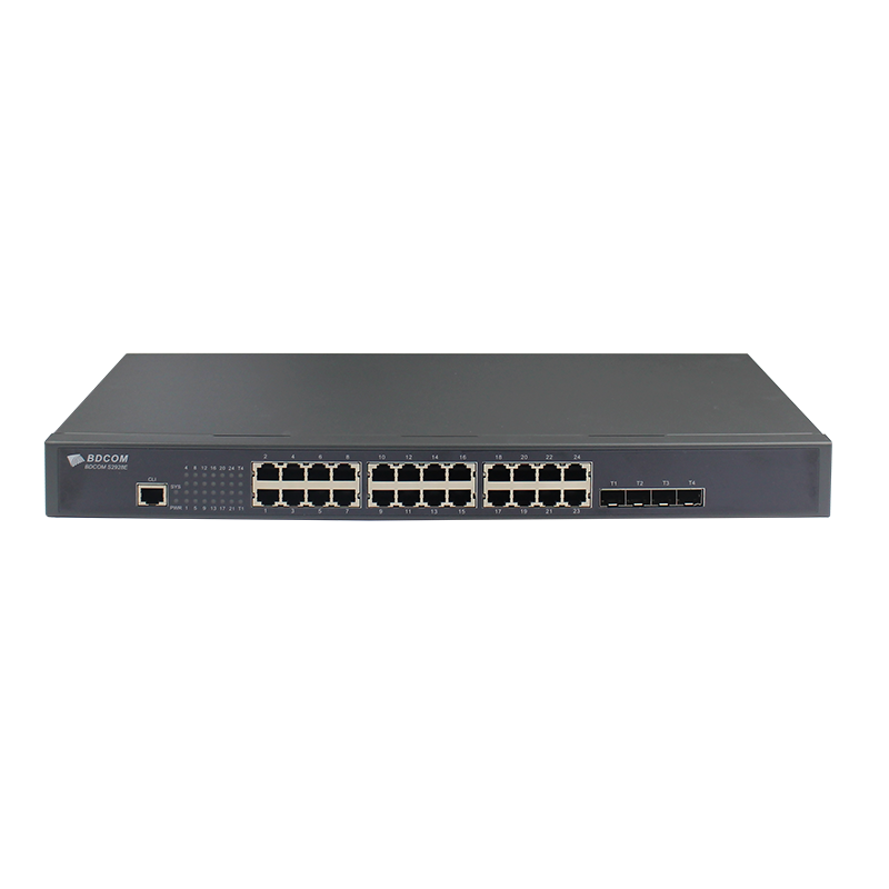 BDCOM S2928E L2 +(Lite L3) 24-портовый гигабитный управляемый коммутатор Ethernet 4 порта 10G Uplink, стекируемые корпоративной сети