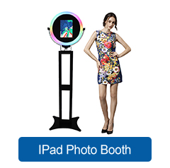 Chrome green curve shape fabric custom print 8x8ft  photo booth backdrop enclosure 360 photo booth backdrop with led lights