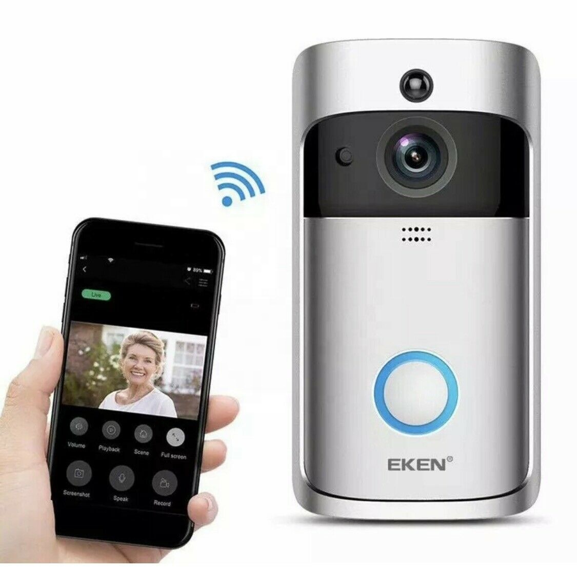 Оригинальная Экшн-камера EKEN V5 видео-дверной звонок HD Беспроводной Wi-Fi камера оболочка дверного звонка