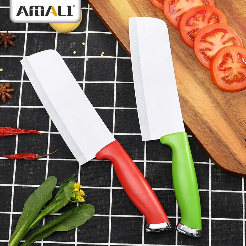 Ready To Ship -6 Inch Ceramic Kitchen Cleaver Knife With Sharp Blade Anti Slip Handle Kitchen Chopper Knife