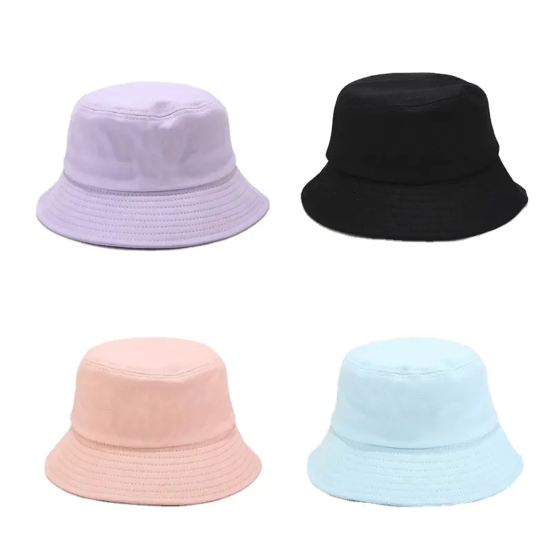 Wholesale Summer Plain Fisherman's Hat Manufacturer In Stock Good Quality Cotton Bucket Hats Bulk